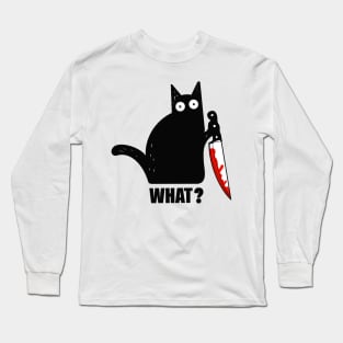 Spooky Lockdown Cat Long Sleeve T-Shirt